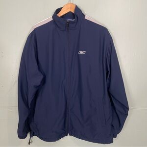 Vintage Reebok Track Suit Two Piece Navy Blue White Men Size Medium 2 Piece